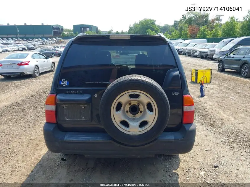 2001 Suzuki Grand Vitara Xl-7 Plus/Standard/Touring VIN: JS3TY92V714106041 Lot: 45586834