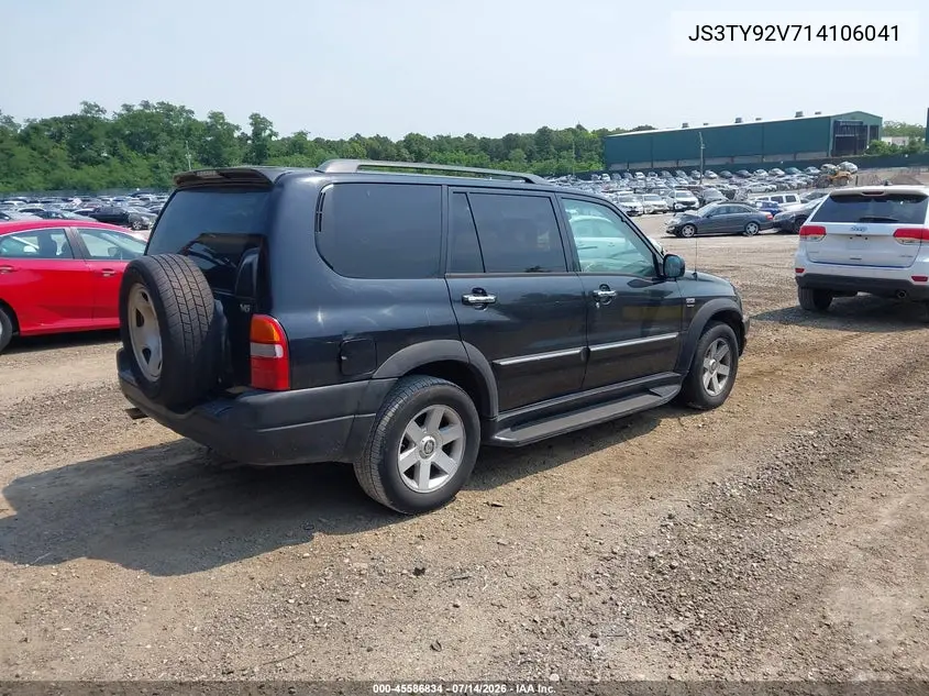 2001 Suzuki Grand Vitara Xl-7 Plus/Standard/Touring VIN: JS3TY92V714106041 Lot: 45586834