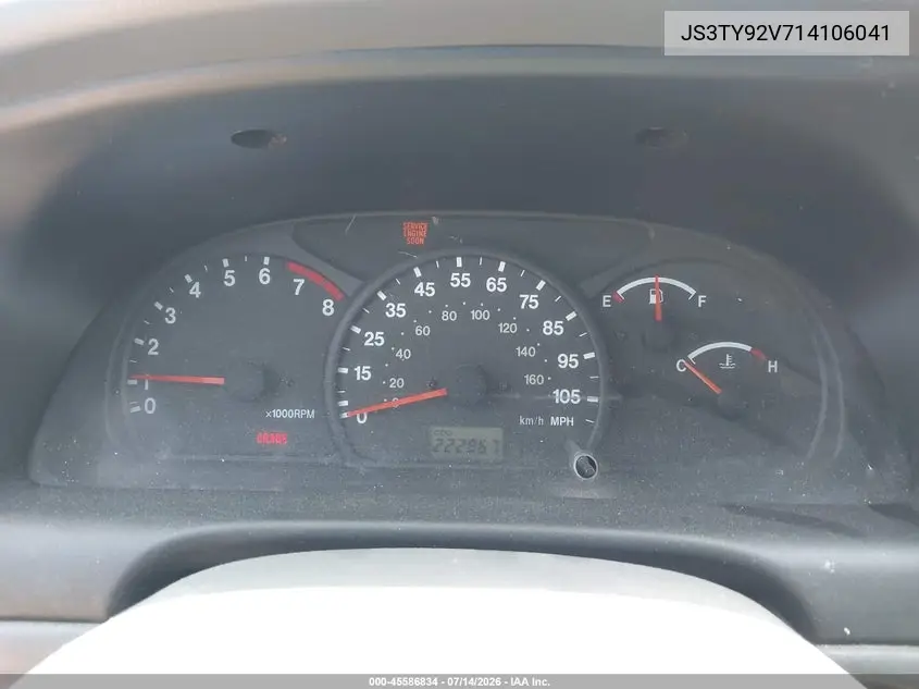 2001 Suzuki Grand Vitara Xl-7 Plus/Standard/Touring VIN: JS3TY92V714106041 Lot: 45586834
