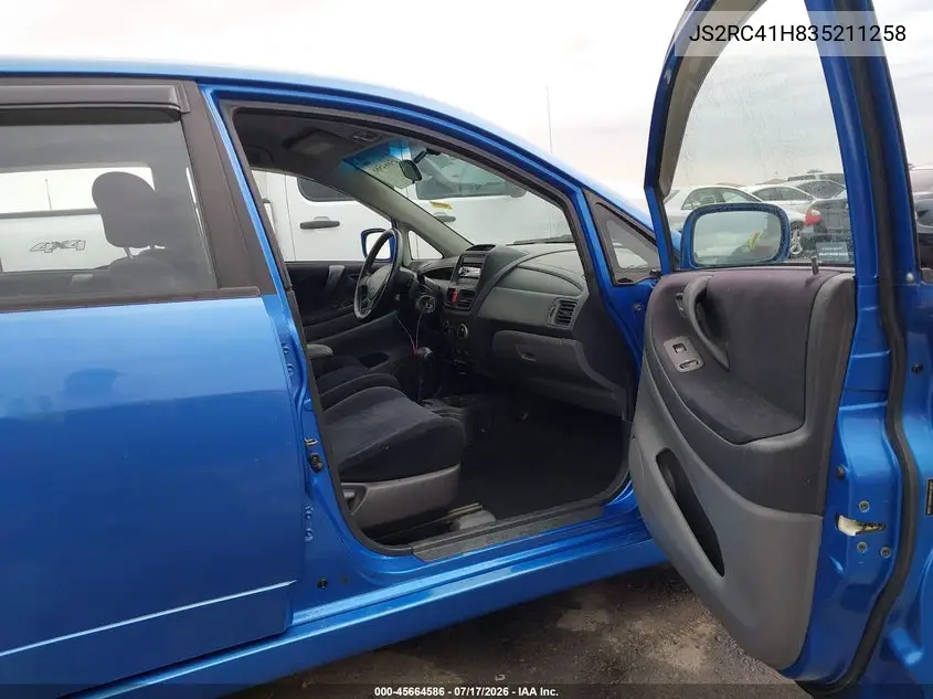 2003 Suzuki Aerio Sx VIN: JS2RC41H835211258 Lot: 45664586