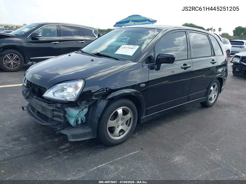 2004 Suzuki Aerio Sx VIN: JS2RC61H445251205 Lot: 45575507