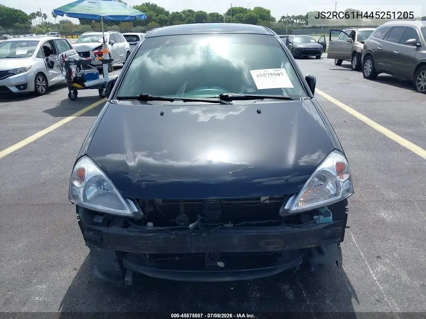 2004 Suzuki Aerio Sx VIN: JS2RC61H445251205 Lot: 45575507