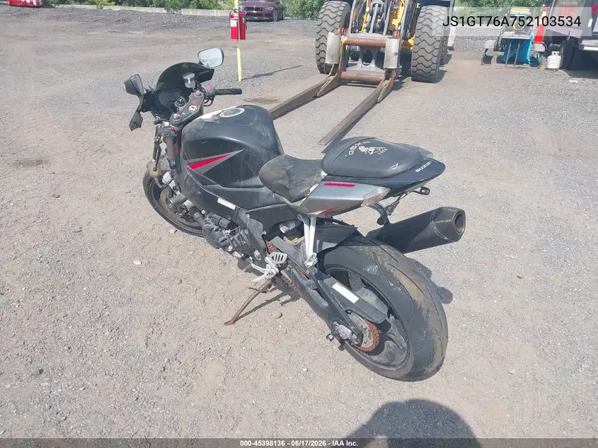 2005 Suzuki Gsx-R1000 VIN: JS1GT76A752103534 Lot: 45398136