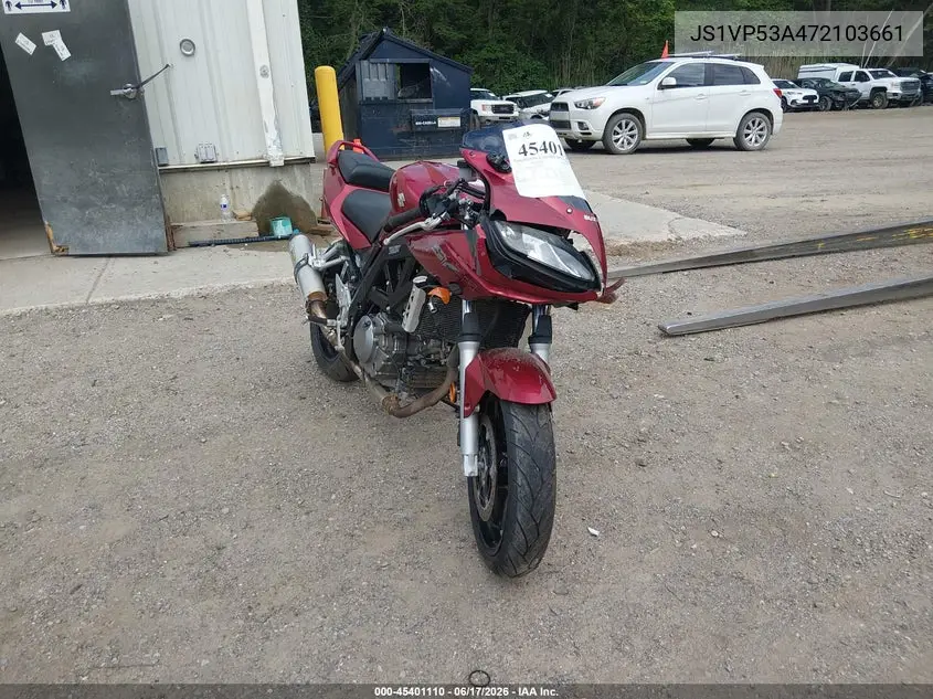 2007 Suzuki Sv650 VIN: JS1VP53A472103661 Lot: 45401110