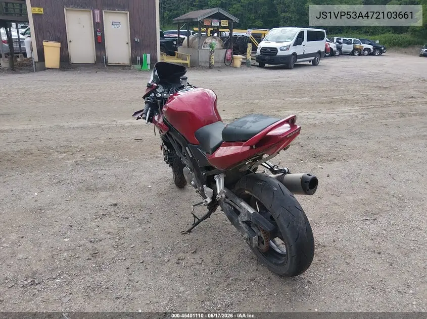 2007 Suzuki Sv650 VIN: JS1VP53A472103661 Lot: 45401110