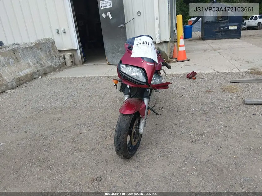 2007 Suzuki Sv650 VIN: JS1VP53A472103661 Lot: 45401110