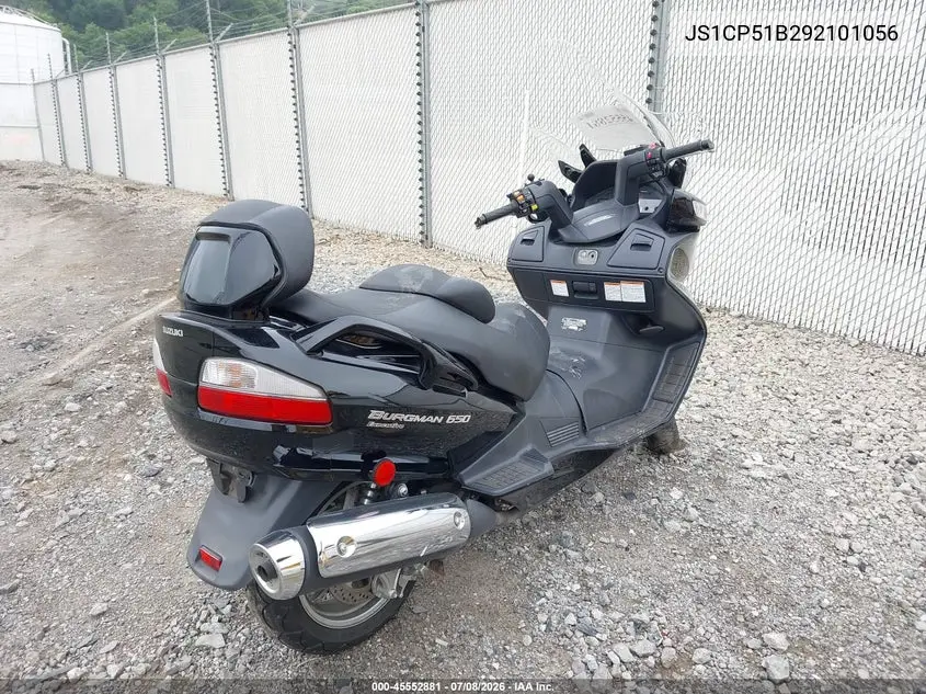 2009 Suzuki An650 A VIN: JS1CP51B292101056 Lot: 45552881