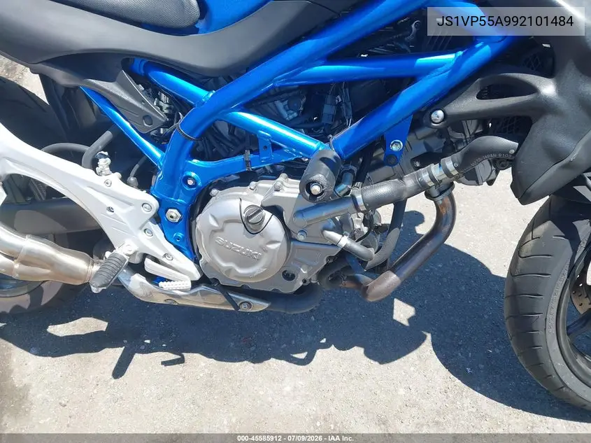 2009 Suzuki Sfv650 VIN: JS1VP55A992101484 Lot: 45585912