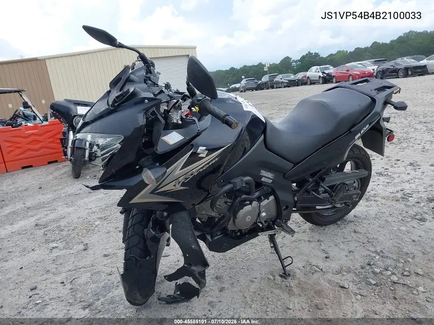 2011 Suzuki Dl650 A VIN: JS1VP54B4B2100033 Lot: 45585101