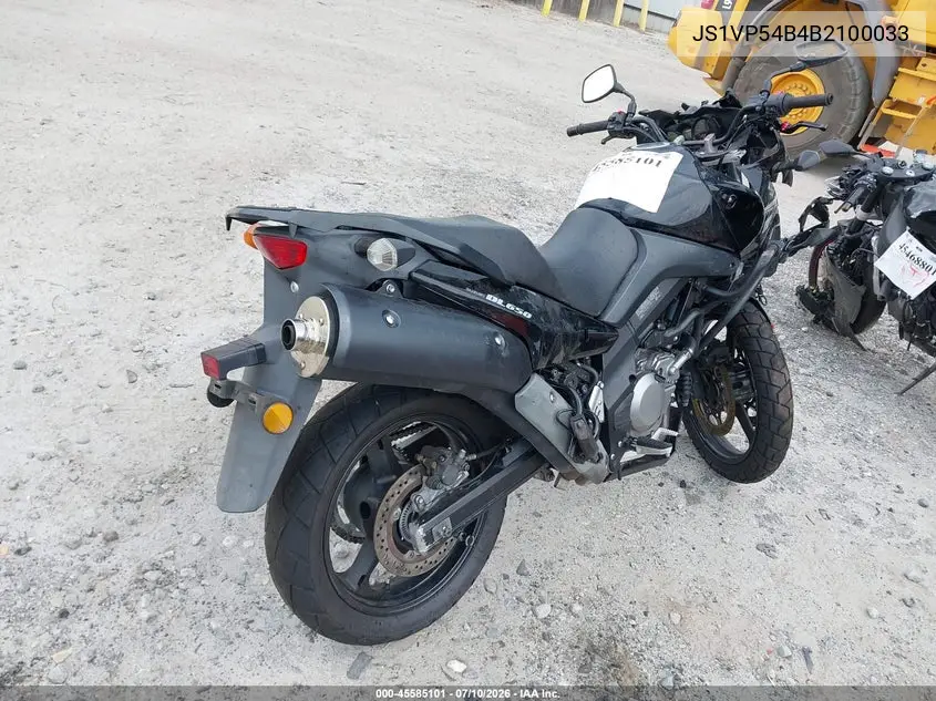 2011 Suzuki Dl650 A VIN: JS1VP54B4B2100033 Lot: 45585101