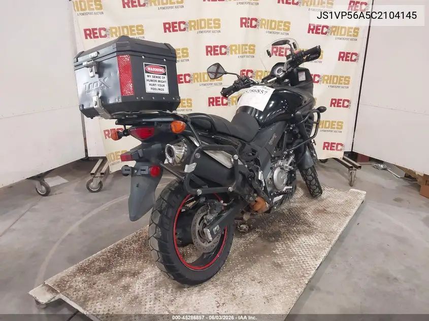2012 Suzuki Dl650 A VIN: JS1VP56A5C2104145 Lot: 45286857