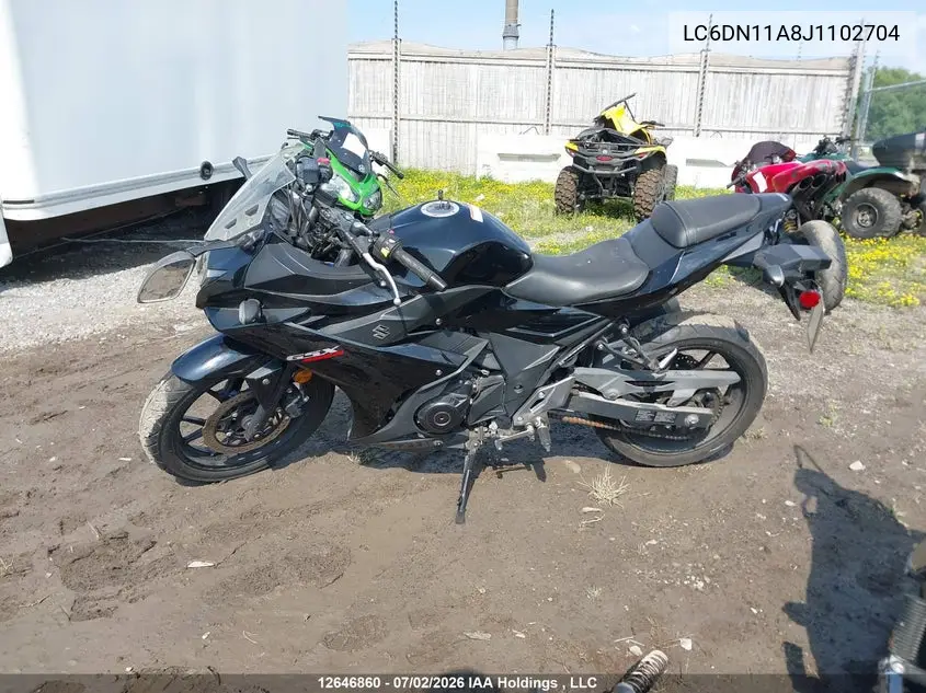 2018 Suzuki Gsx250R VIN: LC6DN11A8J1102704 Lot: 12646860