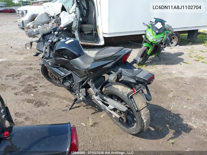 2018 Suzuki Gsx250R VIN: LC6DN11A8J1102704 Lot: 12646860