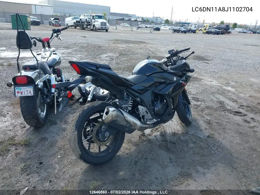 2018 Suzuki Gsx250R VIN: LC6DN11A8J1102704 Lot: 12646860