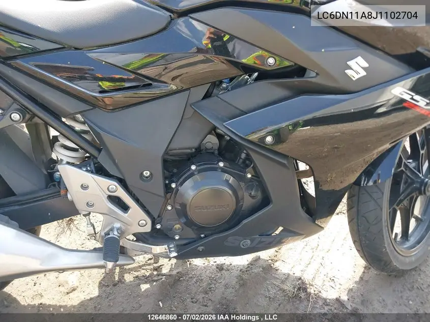 2018 Suzuki Gsx250R VIN: LC6DN11A8J1102704 Lot: 12646860