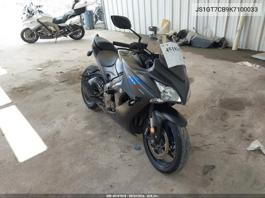 2019 Suzuki Gsx-S1000F A VIN: JS1GT7CB9K7100033 Lot: 45181835