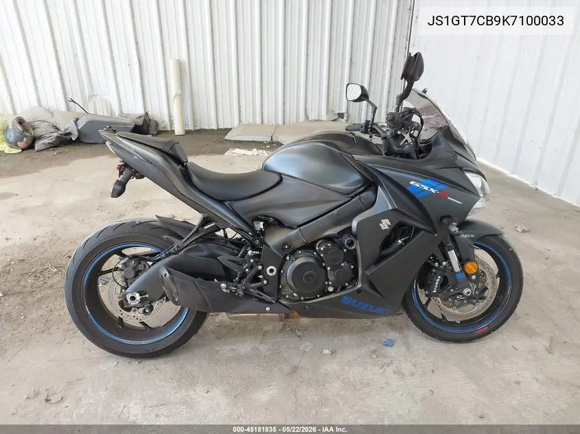 2019 Suzuki Gsx-S1000F A VIN: JS1GT7CB9K7100033 Lot: 45181835