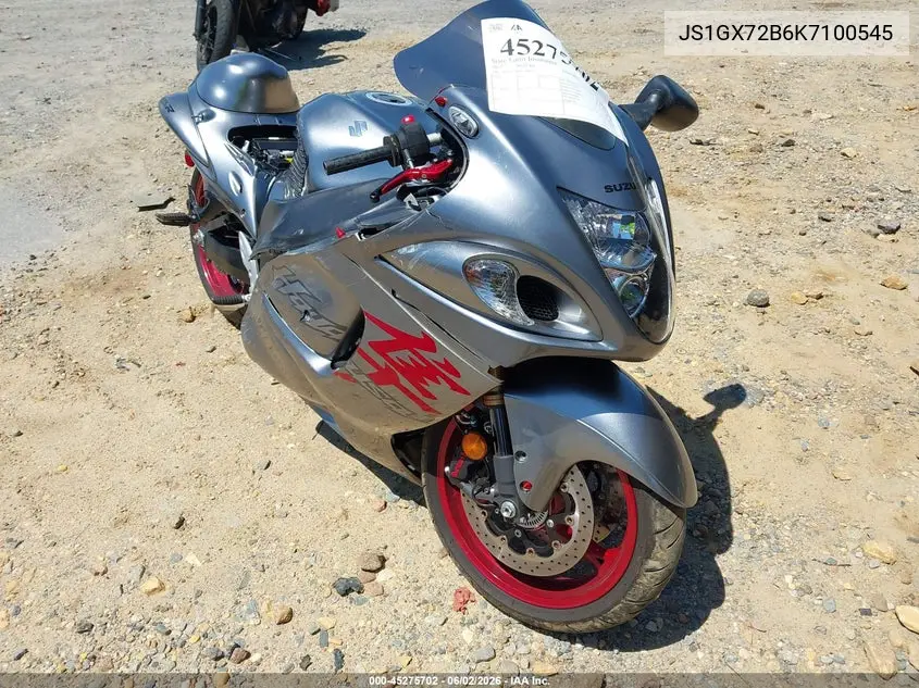 2019 Suzuki Gsx1300 Ra VIN: JS1GX72B6K7100545 Lot: 45275702