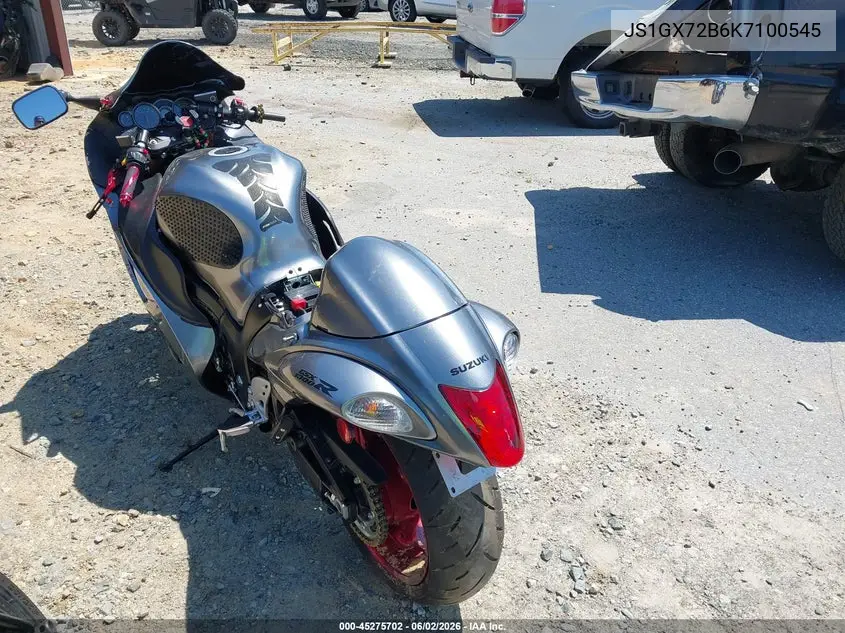 2019 Suzuki Gsx1300 Ra VIN: JS1GX72B6K7100545 Lot: 45275702