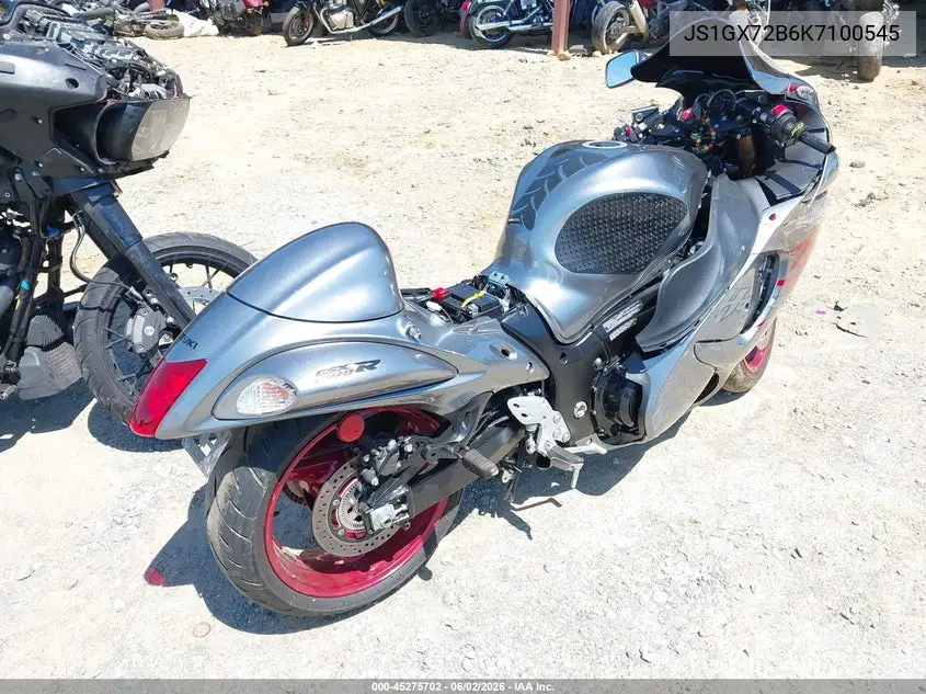 2019 Suzuki Gsx1300 Ra VIN: JS1GX72B6K7100545 Lot: 45275702