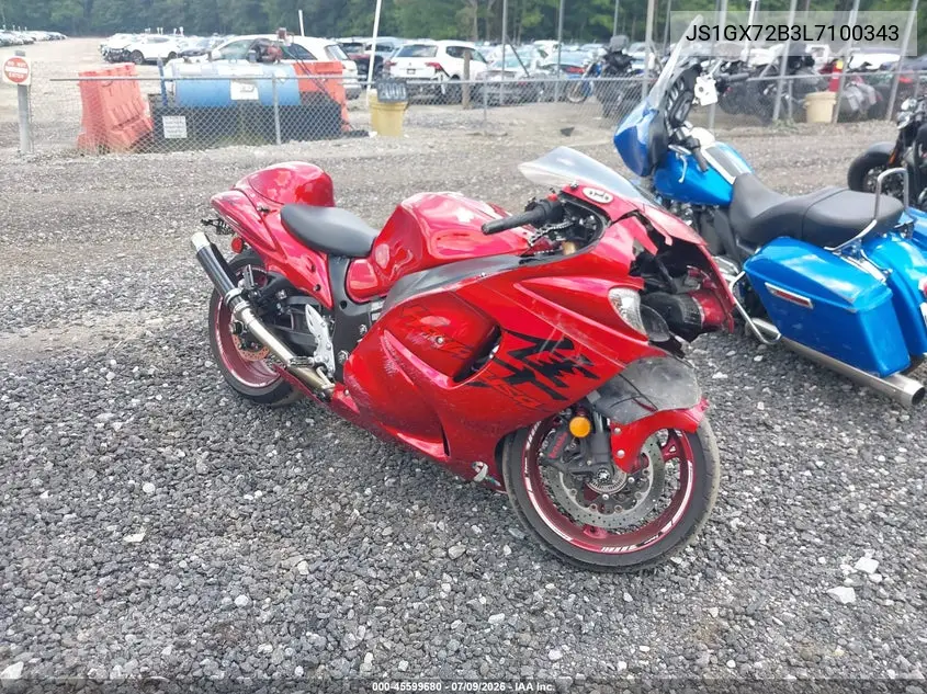 2020 Suzuki Gsx1300 Ra VIN: JS1GX72B3L7100343 Lot: 45599680