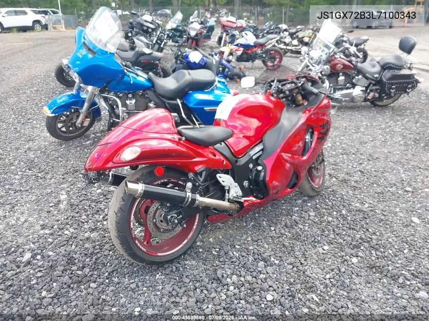 2020 Suzuki Gsx1300 Ra VIN: JS1GX72B3L7100343 Lot: 45599680