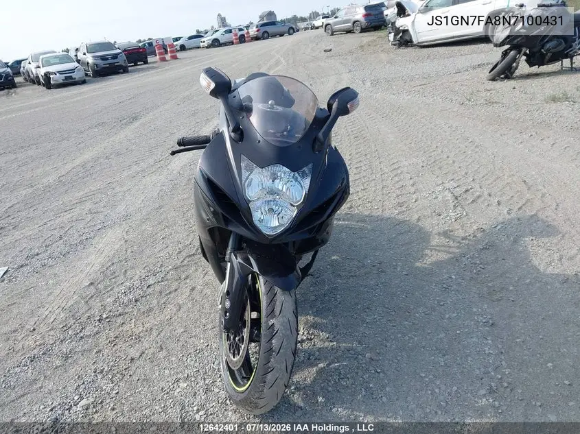 2022 Suzuki Gsx-R600 VIN: JS1GN7FA8N7100431 Lot: 12642401