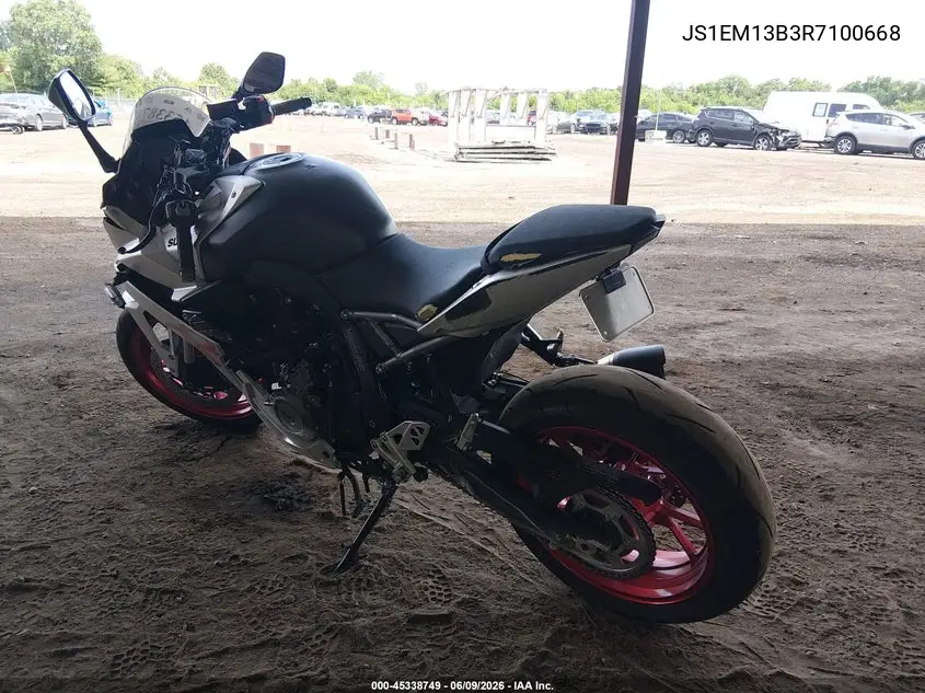 2024 Suzuki Gsx800 F VIN: JS1EM13B3R7100668 Lot: 45338749