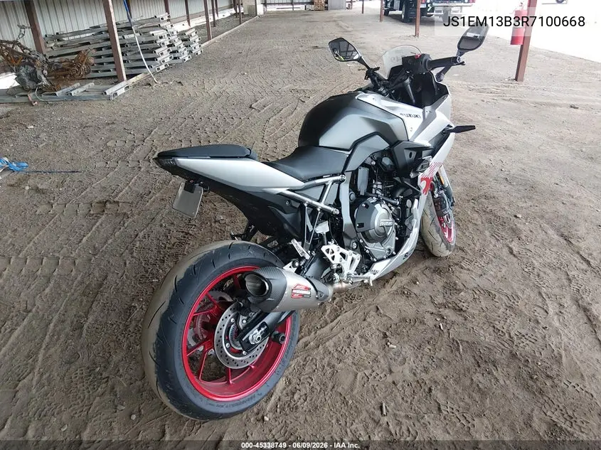 2024 Suzuki Gsx800 F VIN: JS1EM13B3R7100668 Lot: 45338749