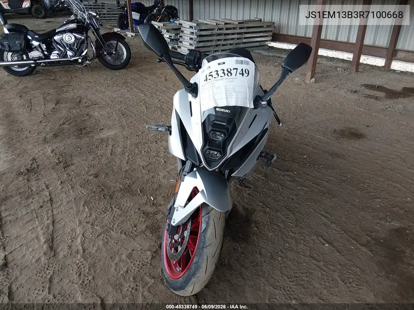 2024 Suzuki Gsx800 F VIN: JS1EM13B3R7100668 Lot: 45338749