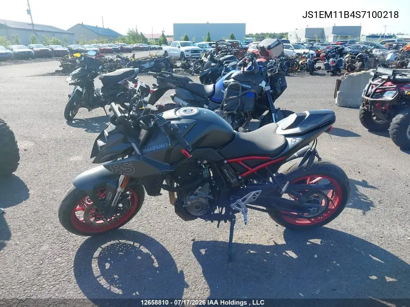 2025 Suzuki Gsx800 R VIN: JS1EM11B4S7100218 Lot: 12658810