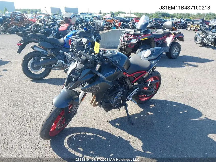 2025 Suzuki Gsx800 R VIN: JS1EM11B4S7100218 Lot: 12658810