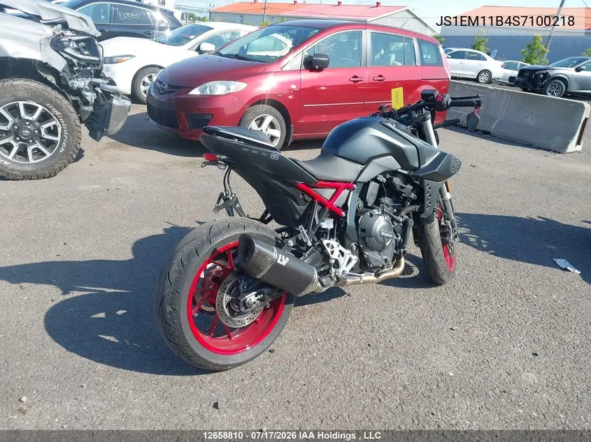 2025 Suzuki Gsx800 R VIN: JS1EM11B4S7100218 Lot: 12658810