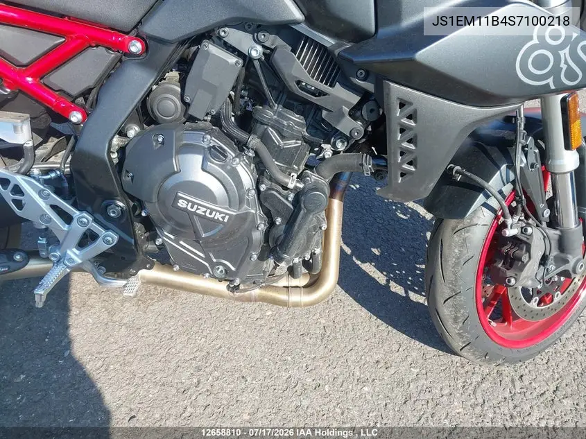 2025 Suzuki Gsx800 R VIN: JS1EM11B4S7100218 Lot: 12658810