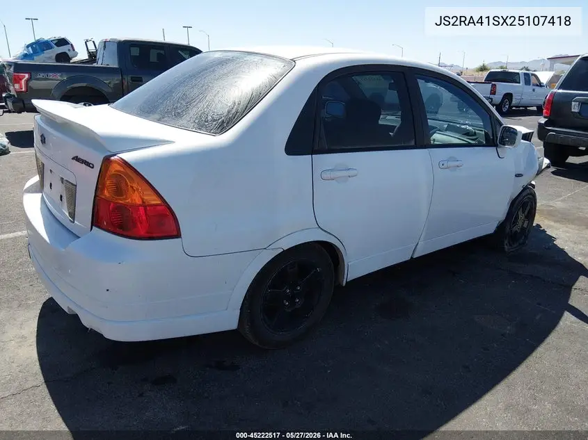 2002 Suzuki Aerio Gs/S VIN: JS2RA41SX25107418 Lot: 45222517