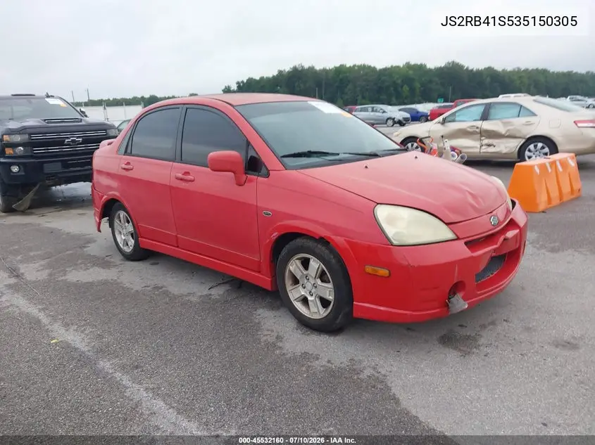 2003 Suzuki Aerio Gs VIN: JS2RB41S535150305 Lot: 45532160