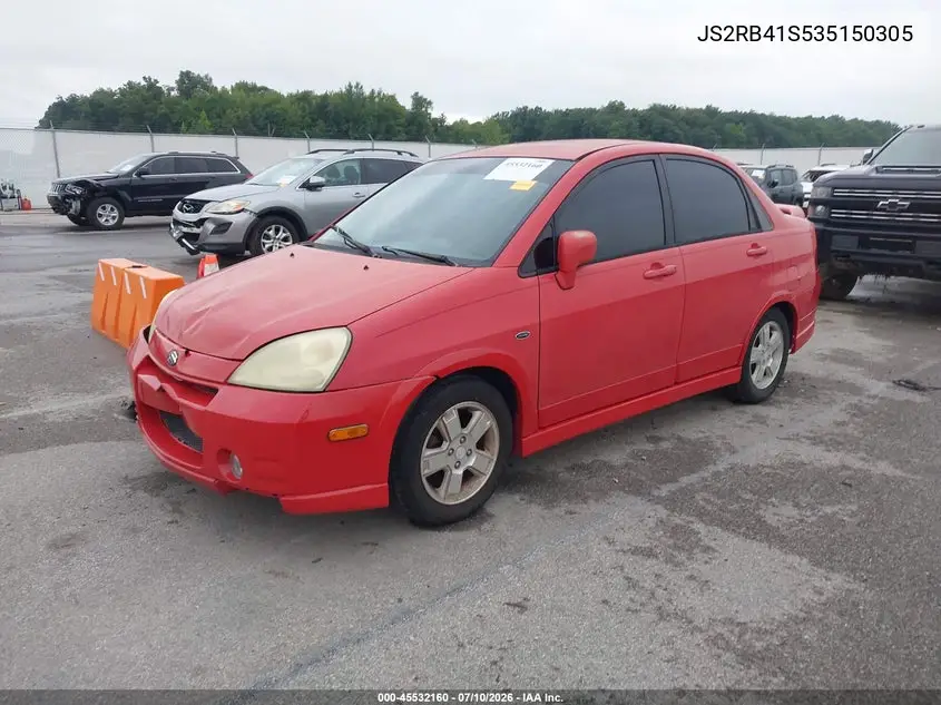 2003 Suzuki Aerio Gs VIN: JS2RB41S535150305 Lot: 45532160