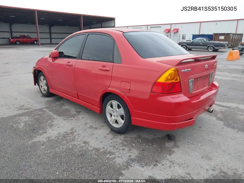 2003 Suzuki Aerio Gs VIN: JS2RB41S535150305 Lot: 45532160