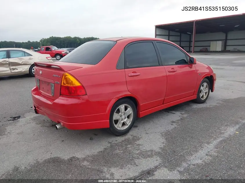 2003 Suzuki Aerio Gs VIN: JS2RB41S535150305 Lot: 45532160