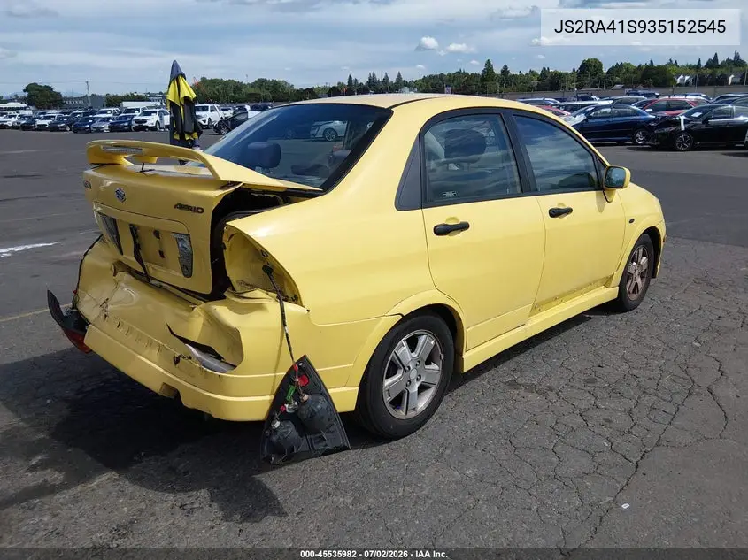 2003 Suzuki Aerio Gs/S VIN: JS2RA41S935152545 Lot: 45535982