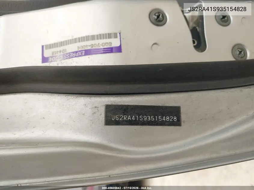JS2RA41S935154828 2003 Suzuki Aerio Gs/S