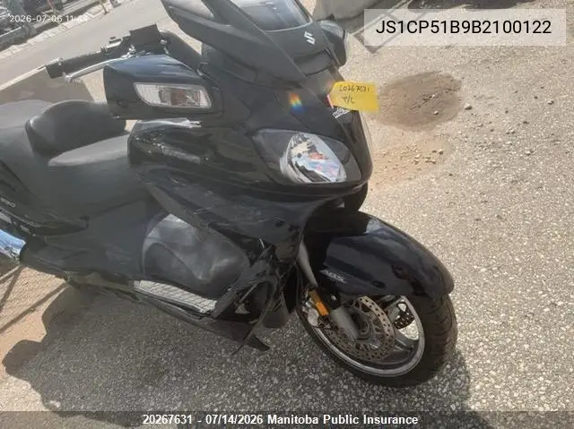 2011 Suzuki Burgman 650 Abs VIN: JS1CP51B9B2100122 Lot: 20267631