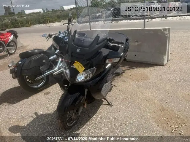 2011 Suzuki Burgman 650 Abs VIN: JS1CP51B9B2100122 Lot: 20267631