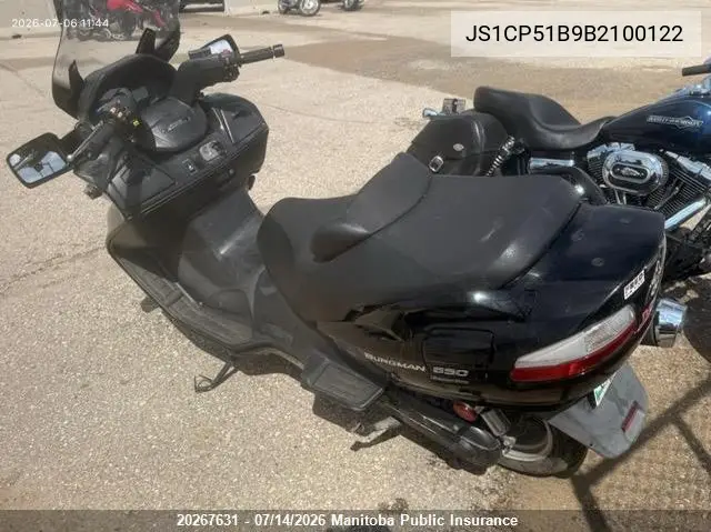 2011 Suzuki Burgman 650 Abs VIN: JS1CP51B9B2100122 Lot: 20267631