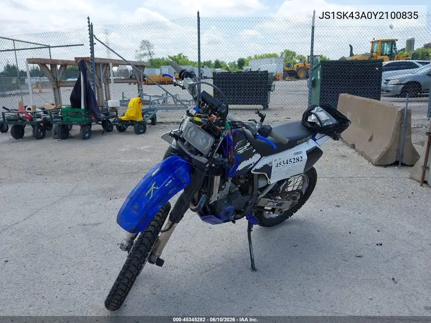 2000 Suzuki Dr-Z400 S VIN: JS1SK43A0Y2100835 Lot: 45345282