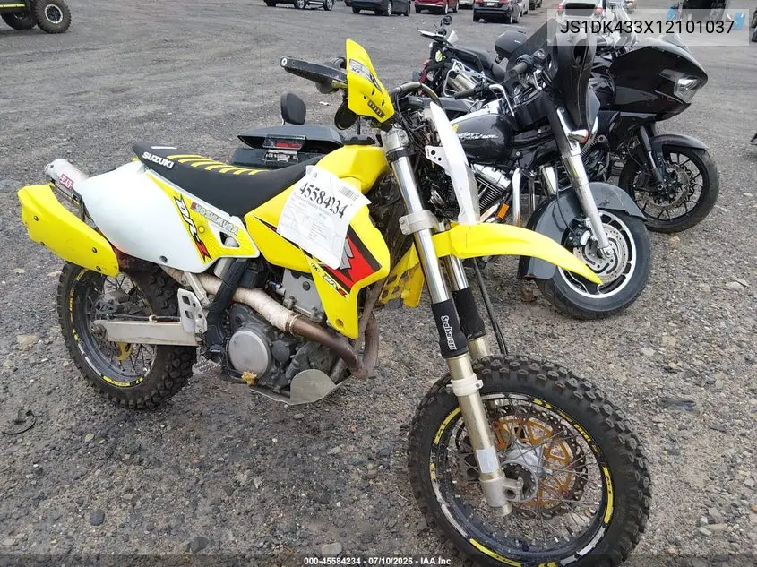 2001 Suzuki Dr-Z400 E VIN: JS1DK433X12101037 Lot: 45584234
