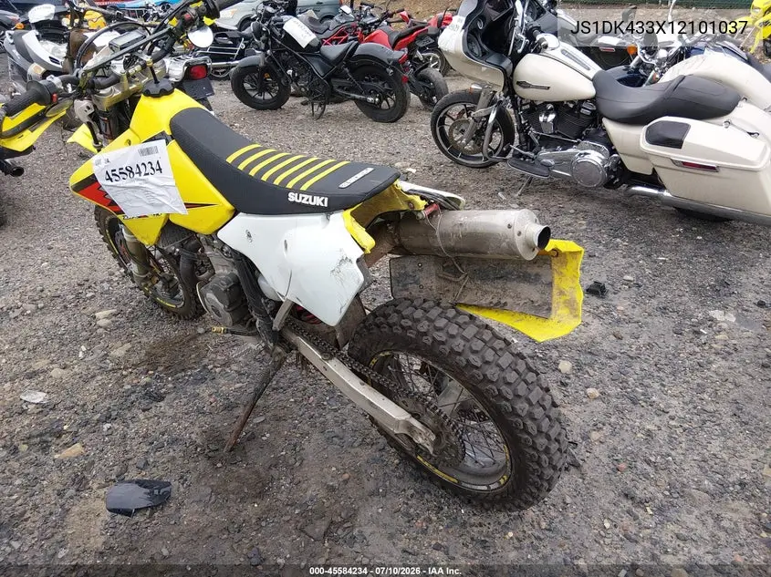 2001 Suzuki Dr-Z400 E VIN: JS1DK433X12101037 Lot: 45584234