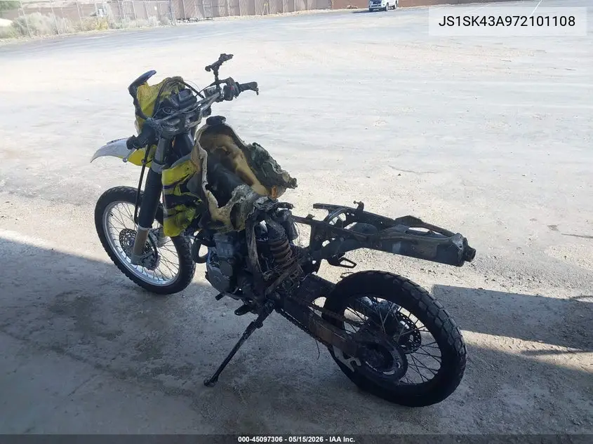 2007 Suzuki Dr-Z400 S VIN: JS1SK43A972101108 Lot: 45097306