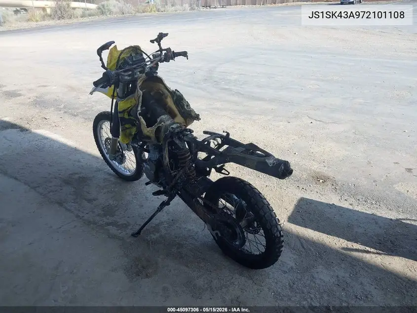 2007 Suzuki Dr-Z400 S VIN: JS1SK43A972101108 Lot: 45097306