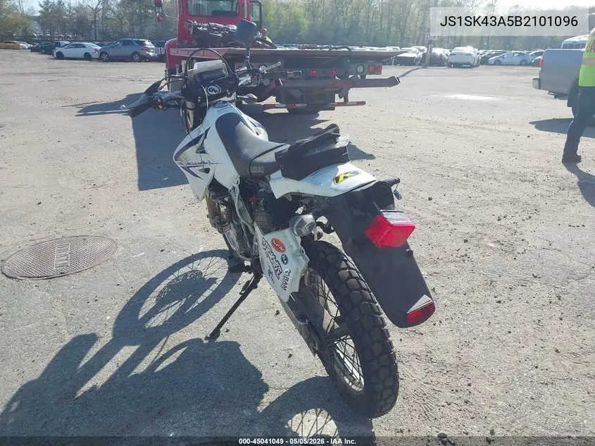 2011 Suzuki Dr-Z400 S VIN: JS1SK43A5B2101096 Lot: 45041049